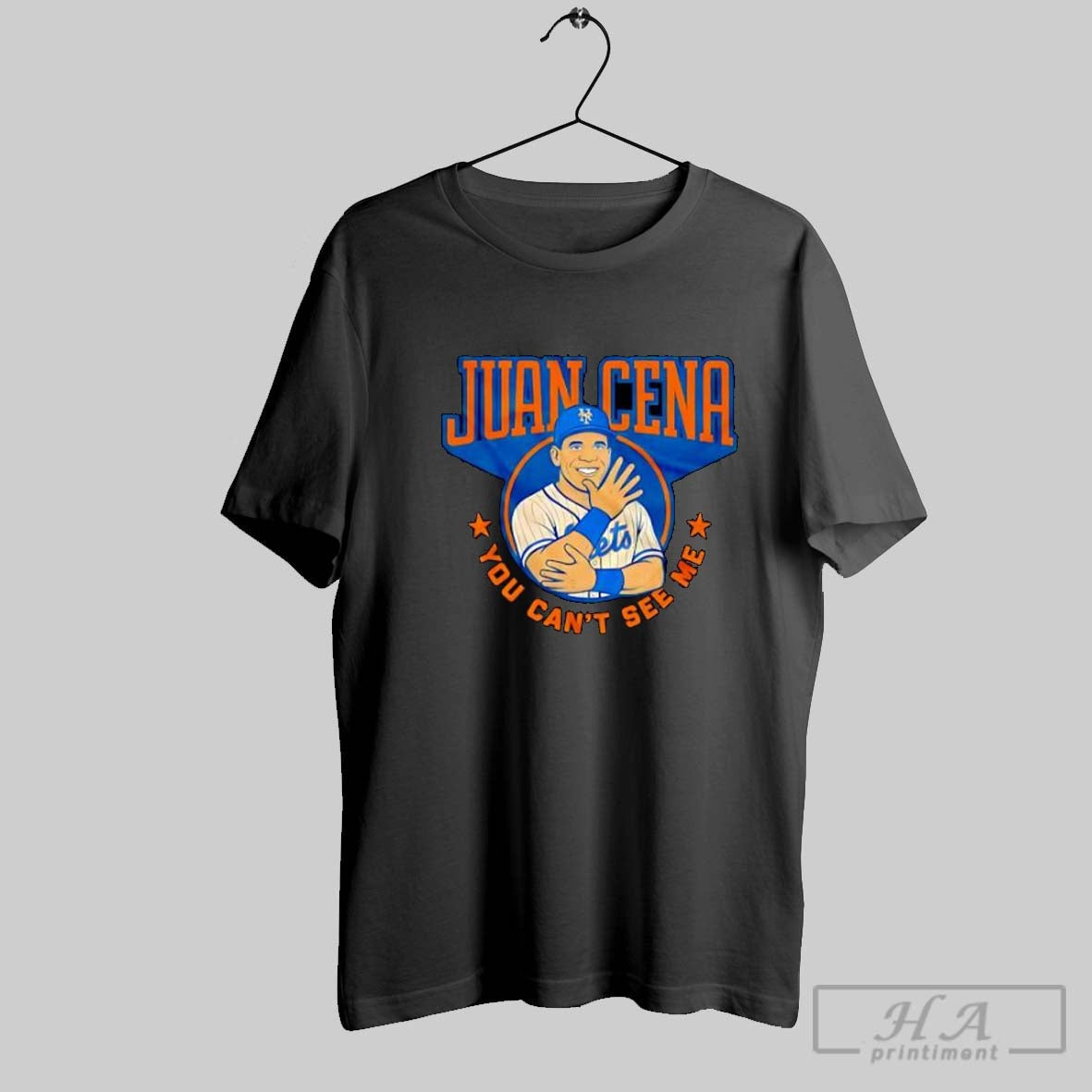 Juan Cena You Cant See Me Mets Baseball Parody TShirt Retro Gift