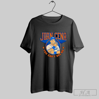 Juan Cena You Cant See Me Mets Baseball Parody TShirt Retro Gift