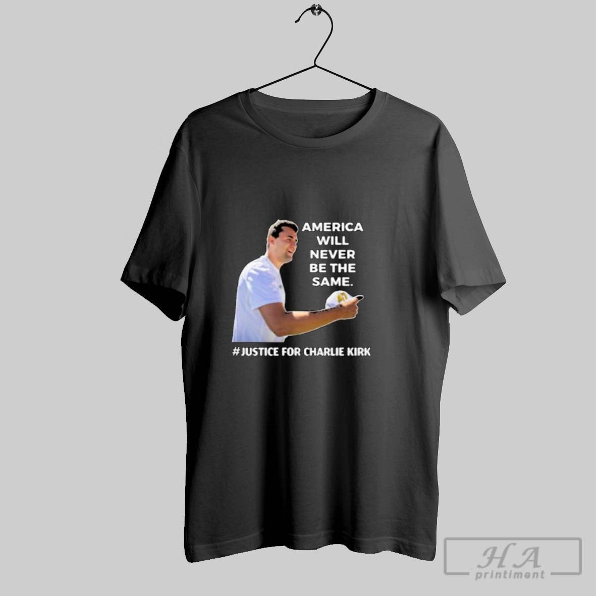 Justice Charlie Kirk America Will Never Be Same Tee Vintage Fashion