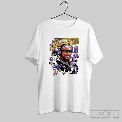 Justin Jefferson Picture Collage Signature Sweatshirt Authentic Design