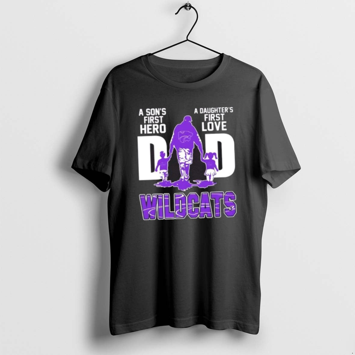 Kansas State Wildcats Sons First Hero Daughters First Love Dad Hoodie