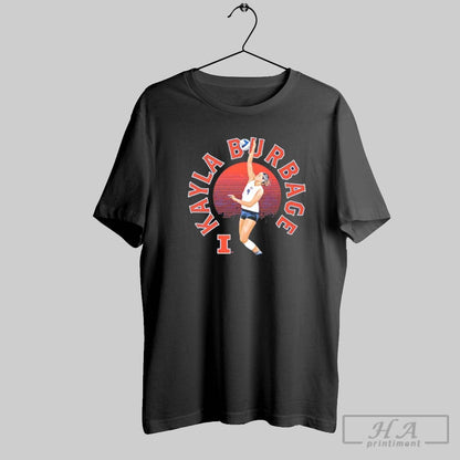 Kayla Burbage Fighting Illini Volleyball Cartoon Hoodie Retro Apparel