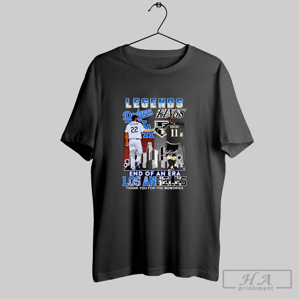 Kershaw And Kopitar Legends End Era Los Angeles Thank You Sweatshirt
