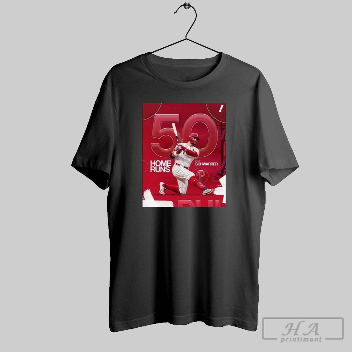 Kyle Schwarber 50 Home Runs Poster Hoodie Vintage Apparel