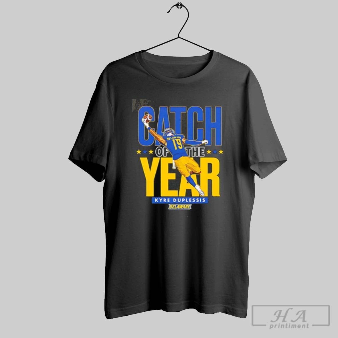 Kyre Duplessis Delaware Football Catch Year Tee Authentic Fashion