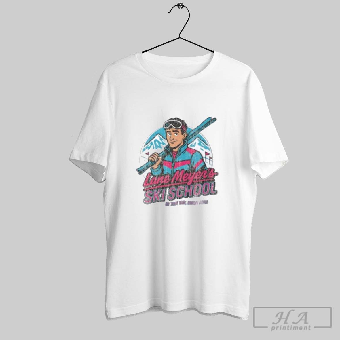 Lane Meyers Ski School Go That Way Really Fast Tank Top Vintage