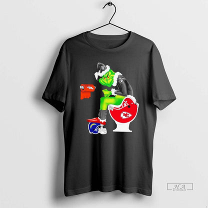 Las Vegas Raiders Grinch Kansas City Chiefs Toilet Denver Broncos
