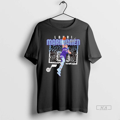 Lauri Markkanen Dunk Backboard Shattering Utah Jazz Tee Premium Design