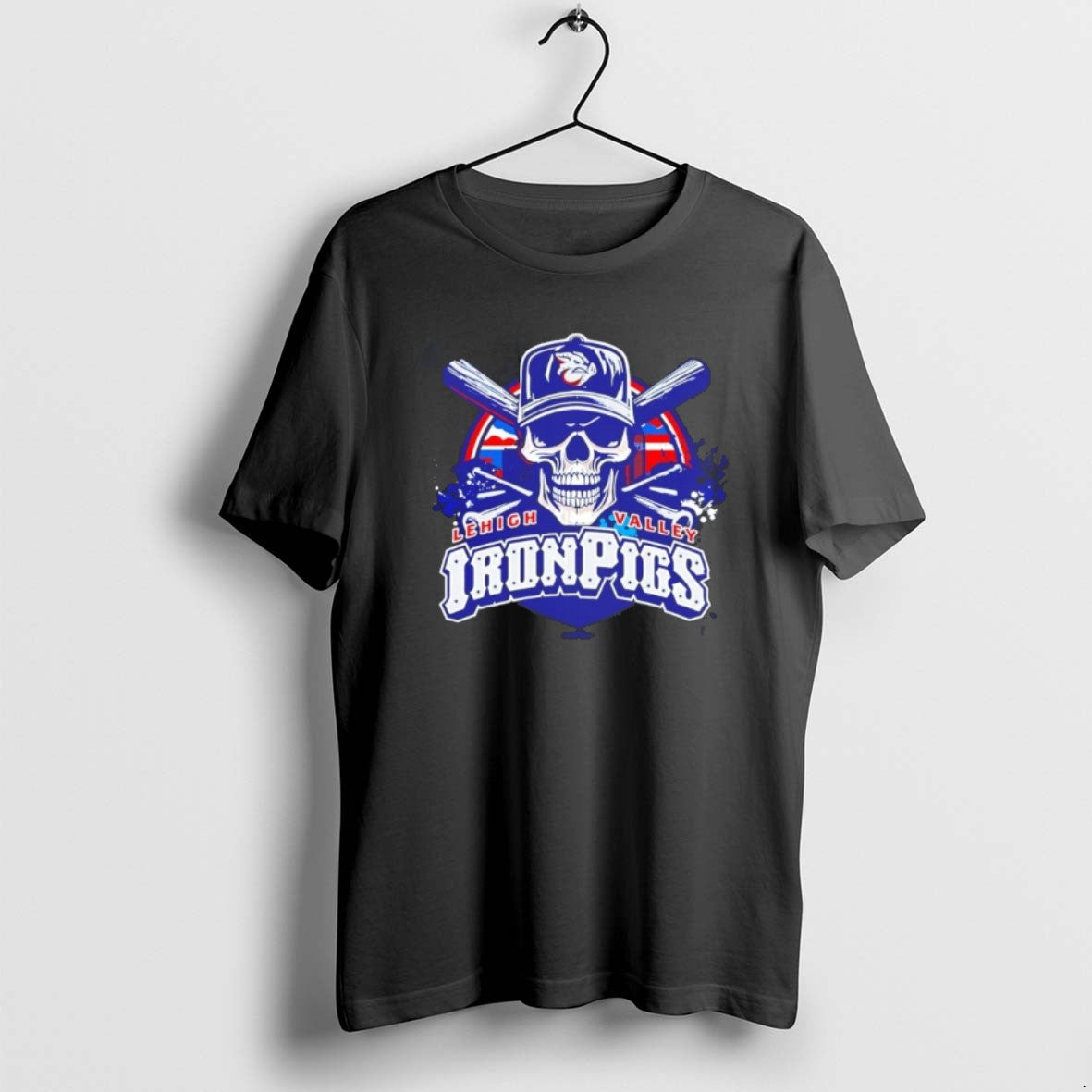 Lehigh Valley Ironpigs Skull W Bats Sweatshirt Elegant Look