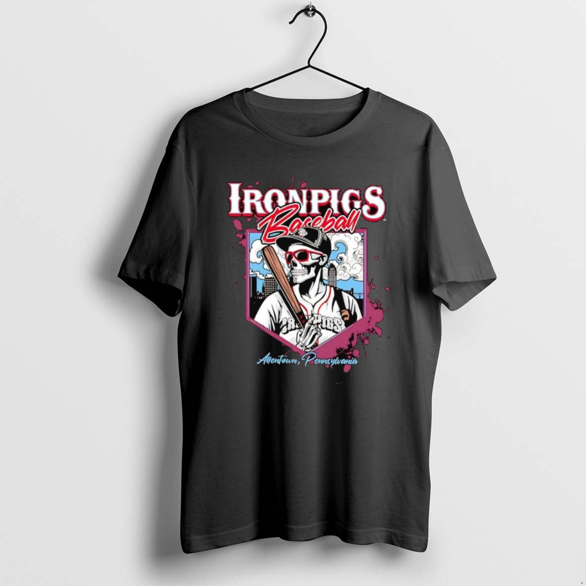 Lehigh Valley Ironpigs Skeleton Allentown Tank Top Authentic Design