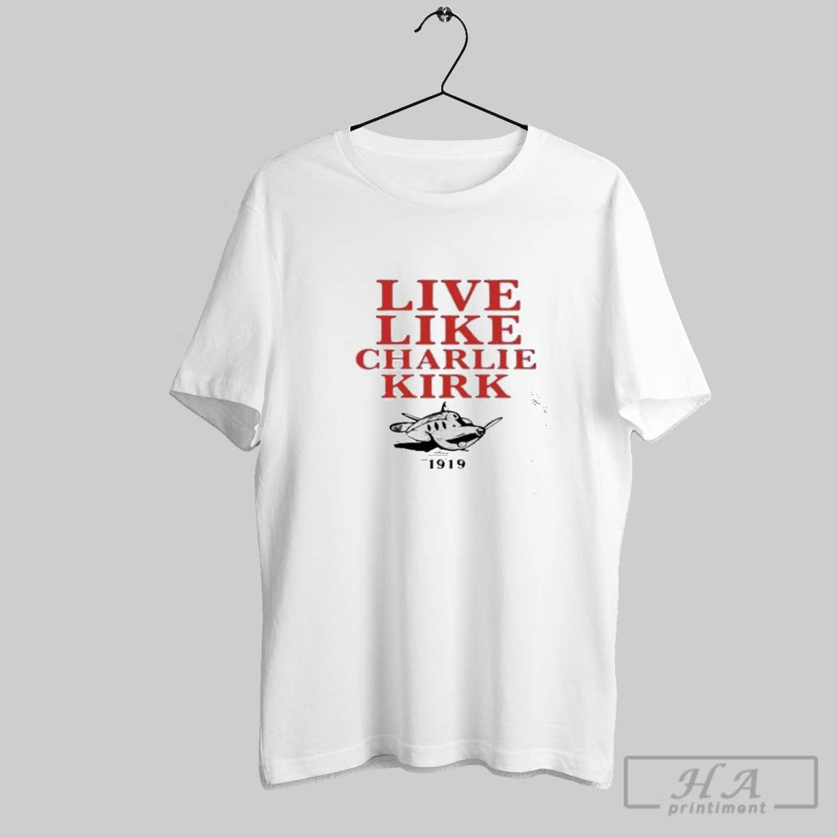 Live Like Charlie Kirk 1919 Tee Retro Art