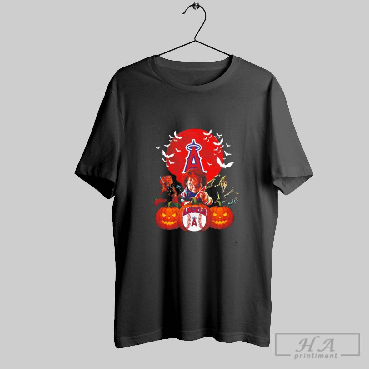 Los Angeles Angels Mlb Horror Movie Halloween Tee Stylish Design
