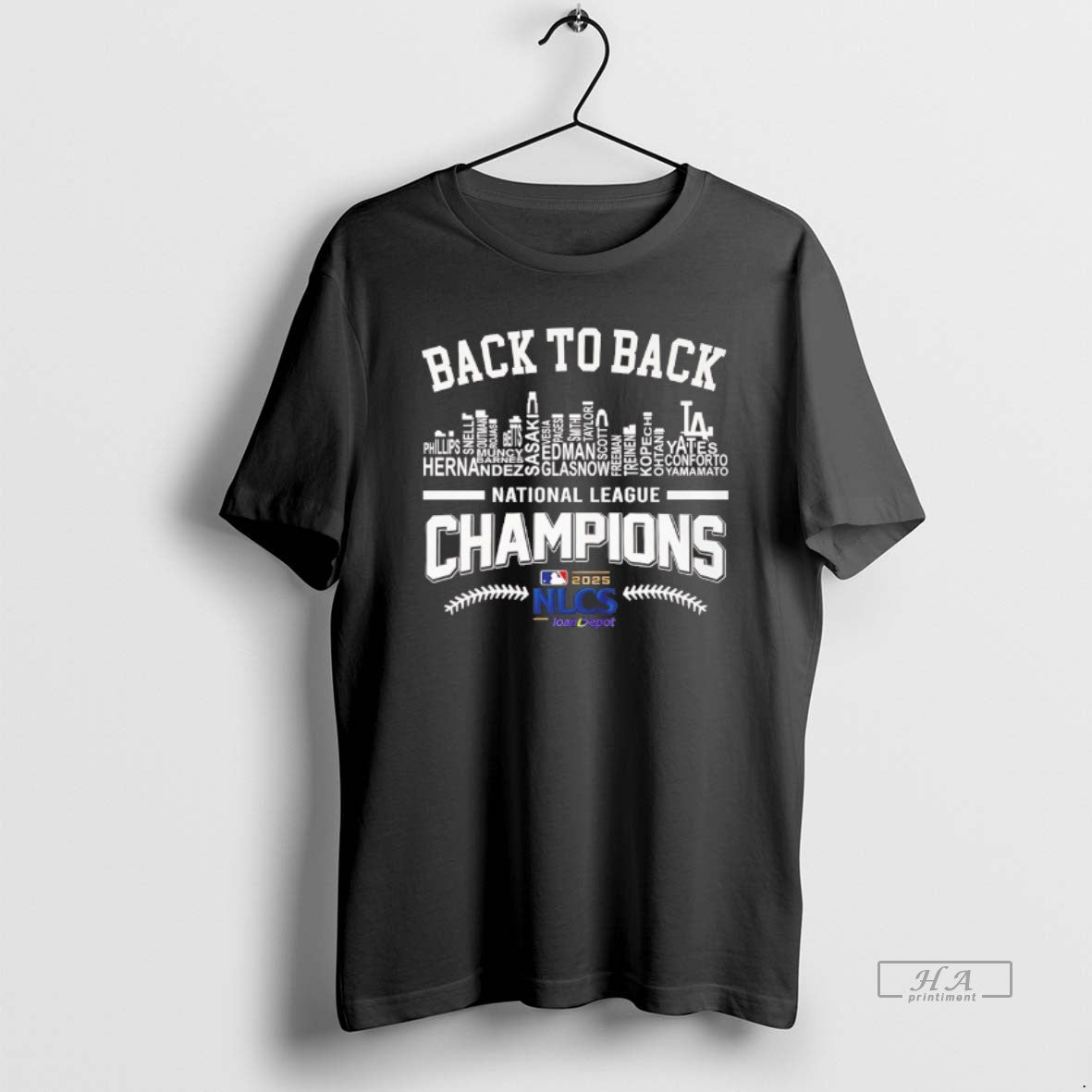 Los Angeles Dodgers Back To Back National League Champions Skyline