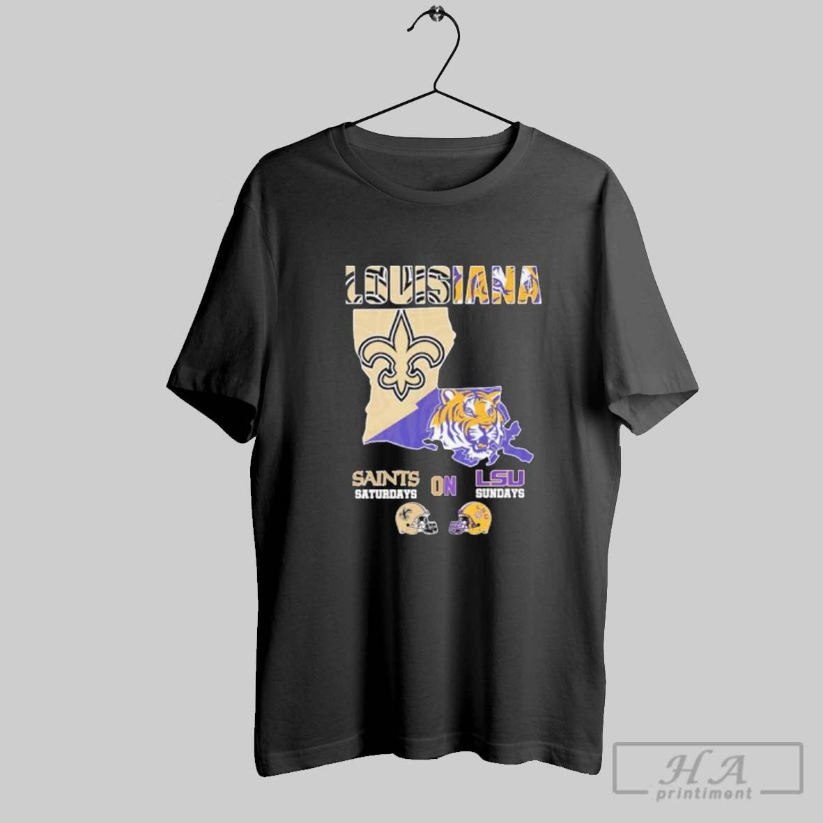 Louisiana Sports Saints Saturdays And Tigers Sundays Shirt Retro Style