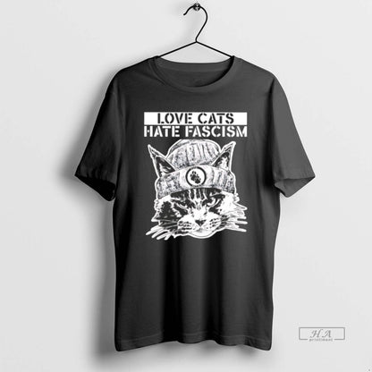 Love Cats Hate Fascism Tank Top Designer Look
