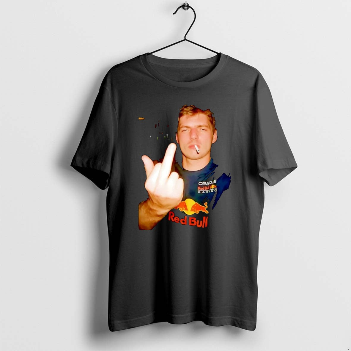 Max Verstappen Smoking Middle Finger 2025 Champions TShirt Designer