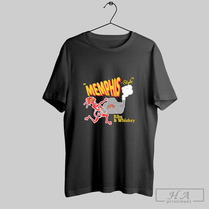Memphis Ribs And Whiskey TShirt Designer Apparel