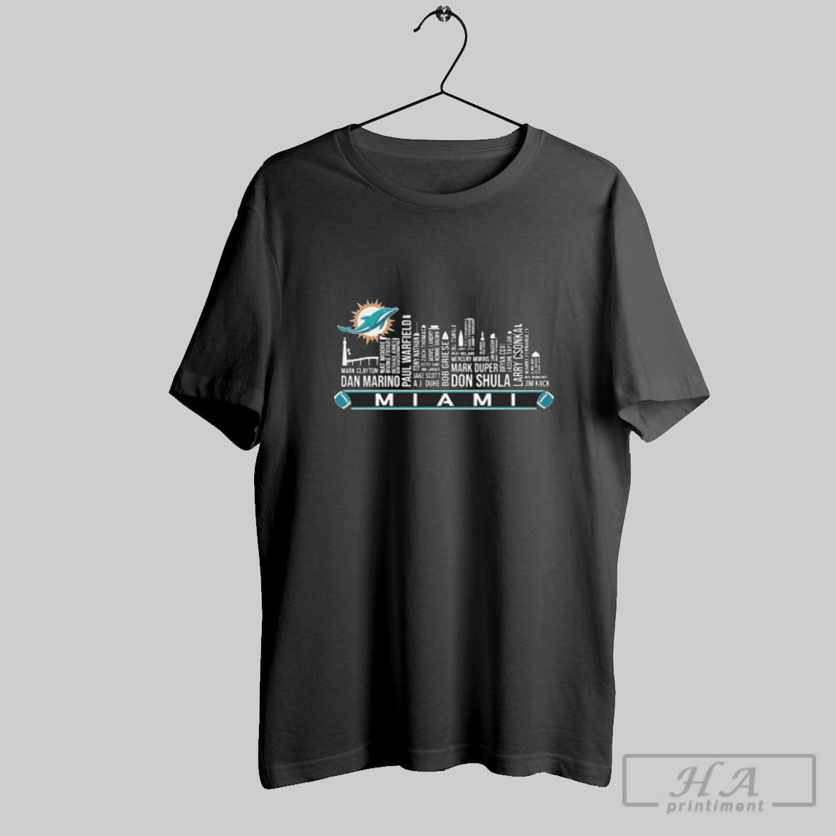 Miami Dolphins Skyline Names 2025 Tank Top Modern Outfit
