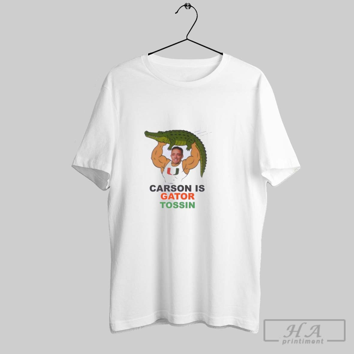 Miami Hurricanes Carson Is Gator Tossin Shirt Retro Design