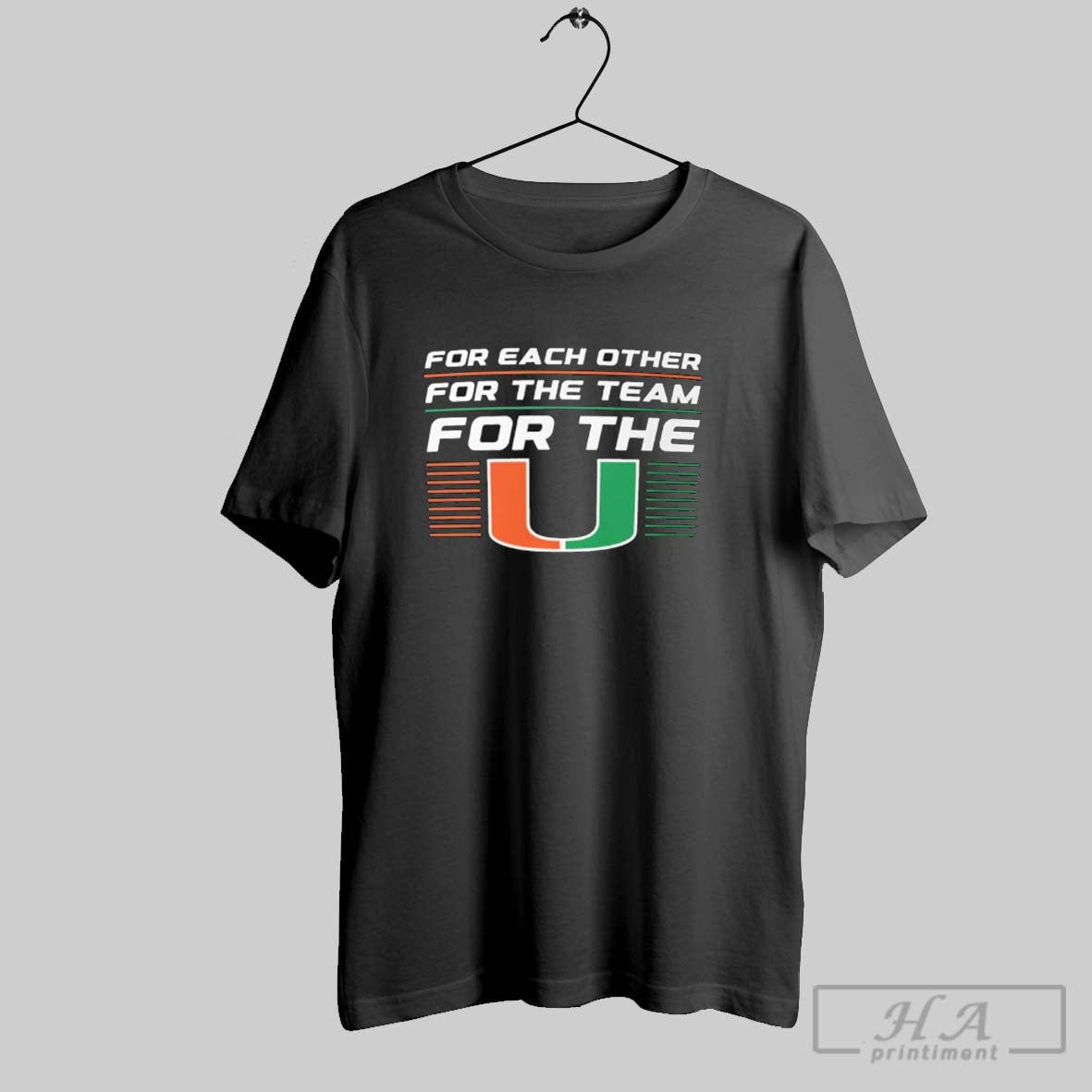 Miami Hurricanes Each Other Team U Long Sleeve Trendy Apparel