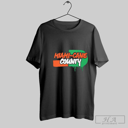 Miami Hurricanes Miami Cane County Tee Premium Style