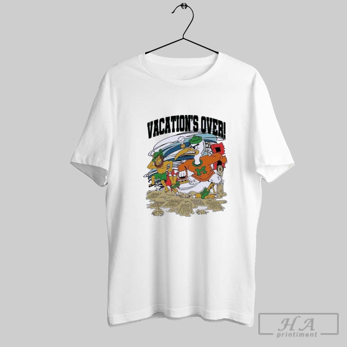 Miami Hurricanes Vacations Over Notre Dame TShirt Vintage Collection