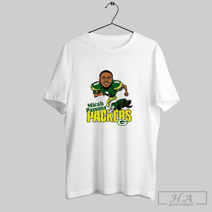 Micah Parsons Green Bay Packers Football Homage Bighead Caricature