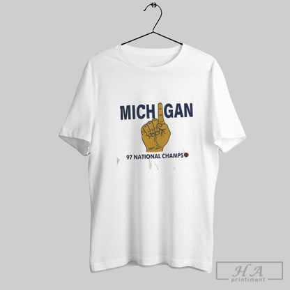 Michigan Wolverines 1997 National Champs Nebraska Rivalry TShirt