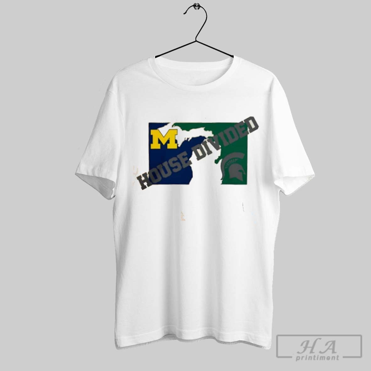 Michigan Wolverines Michigan State Spartans House Divided 2025 Shirt