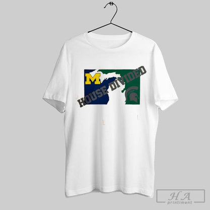 Michigan Wolverines Michigan State Spartans House Divided 2025 Shirt