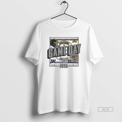 Michigan Wolverines Vs Washington Huskies Gameday 2025 Long Sleeve