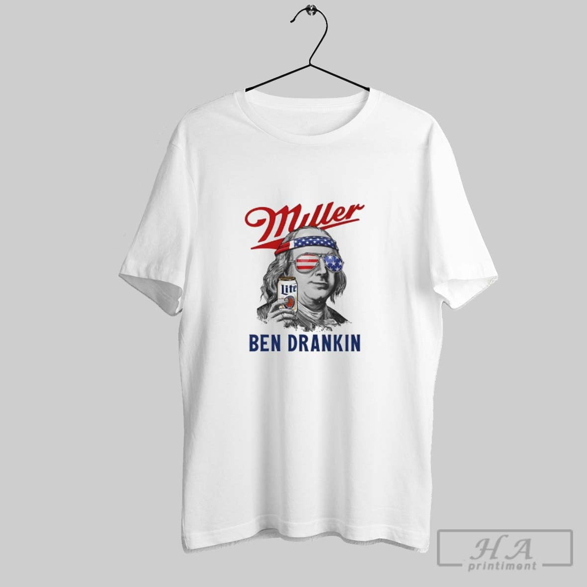 Miller Ben Drankin Beers Ladies Tank Top Vintage Art
