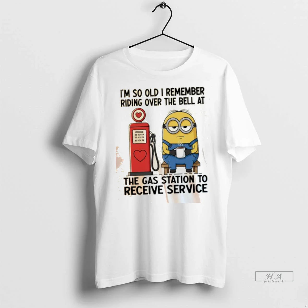 Minion And Coffee Im So Old I Remember Riding Over Bell TShirt Modern