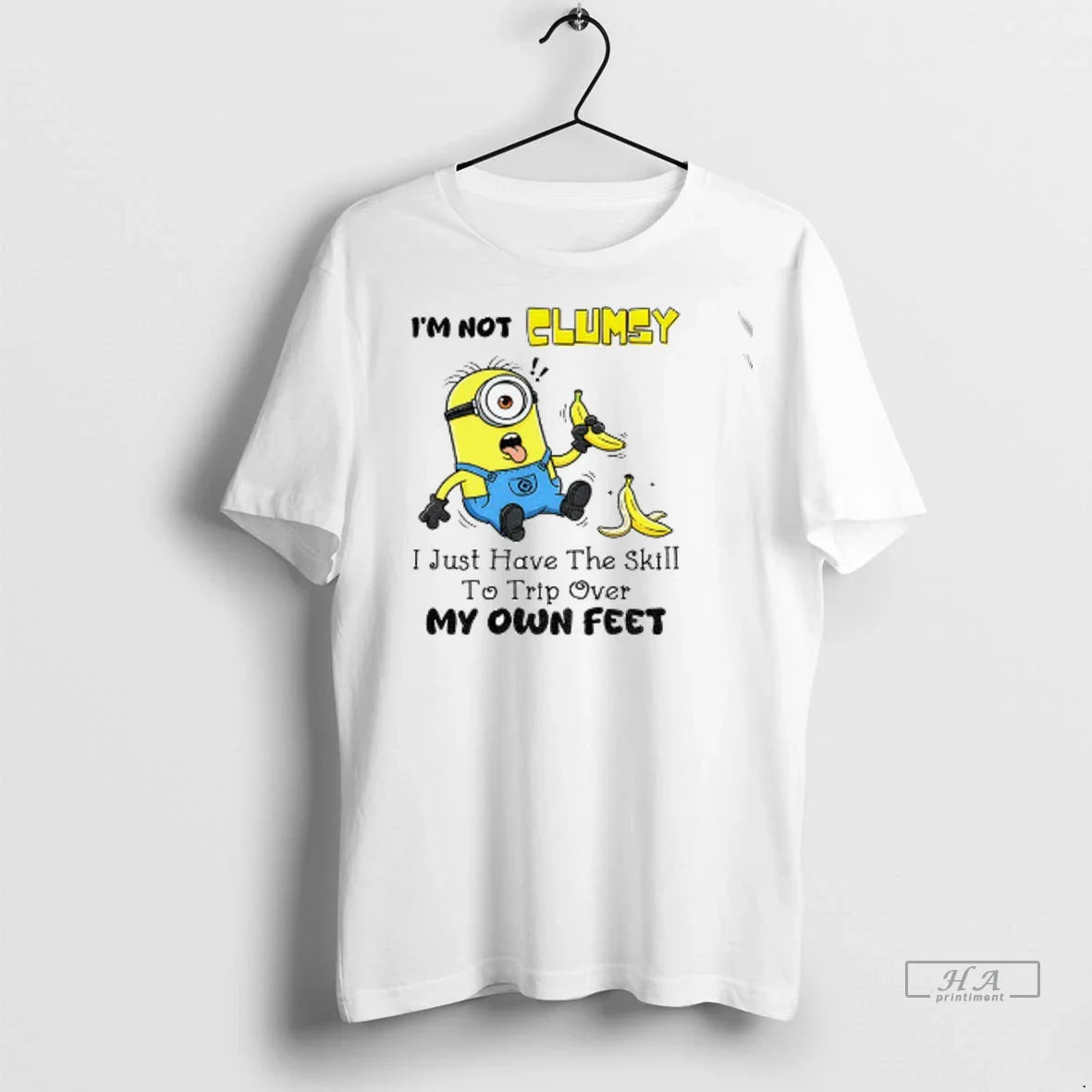 Minion Banana Im Not Clumsy I Just Have Skill To Trip Over My Hoodie