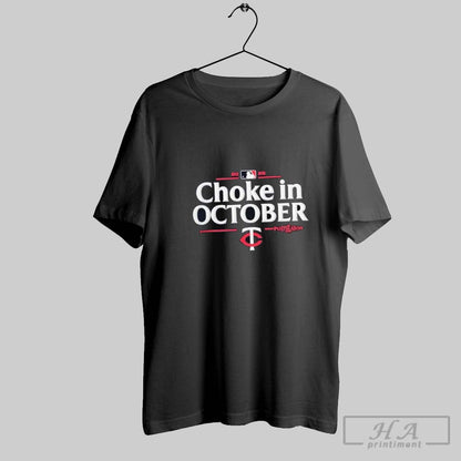 Minnesota Twins 2025 Choke October Mlb Postseason Long Sleeve Vintage