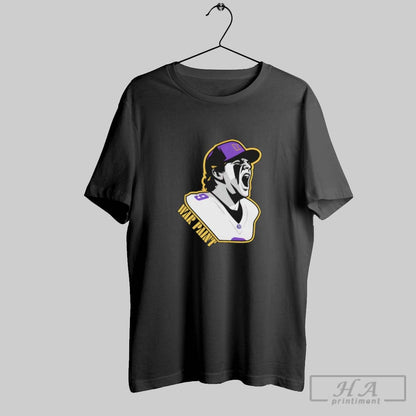 Minnesota Vikings War Paint Football Player Number 9 Long Sleeve