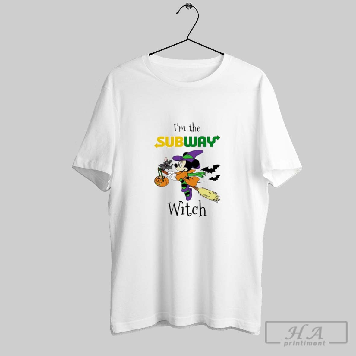 Minnie Mouse Im Subway Witch Trick Or Treat Halloween TShirt