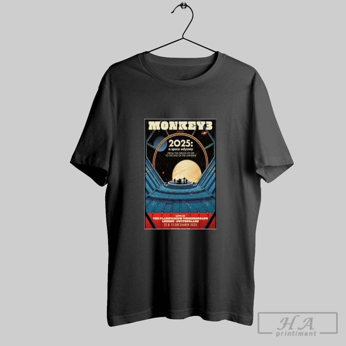 Monkey3 Luzern Switzerland Concert Dec 12 13 2025 TShirt Authentic Art