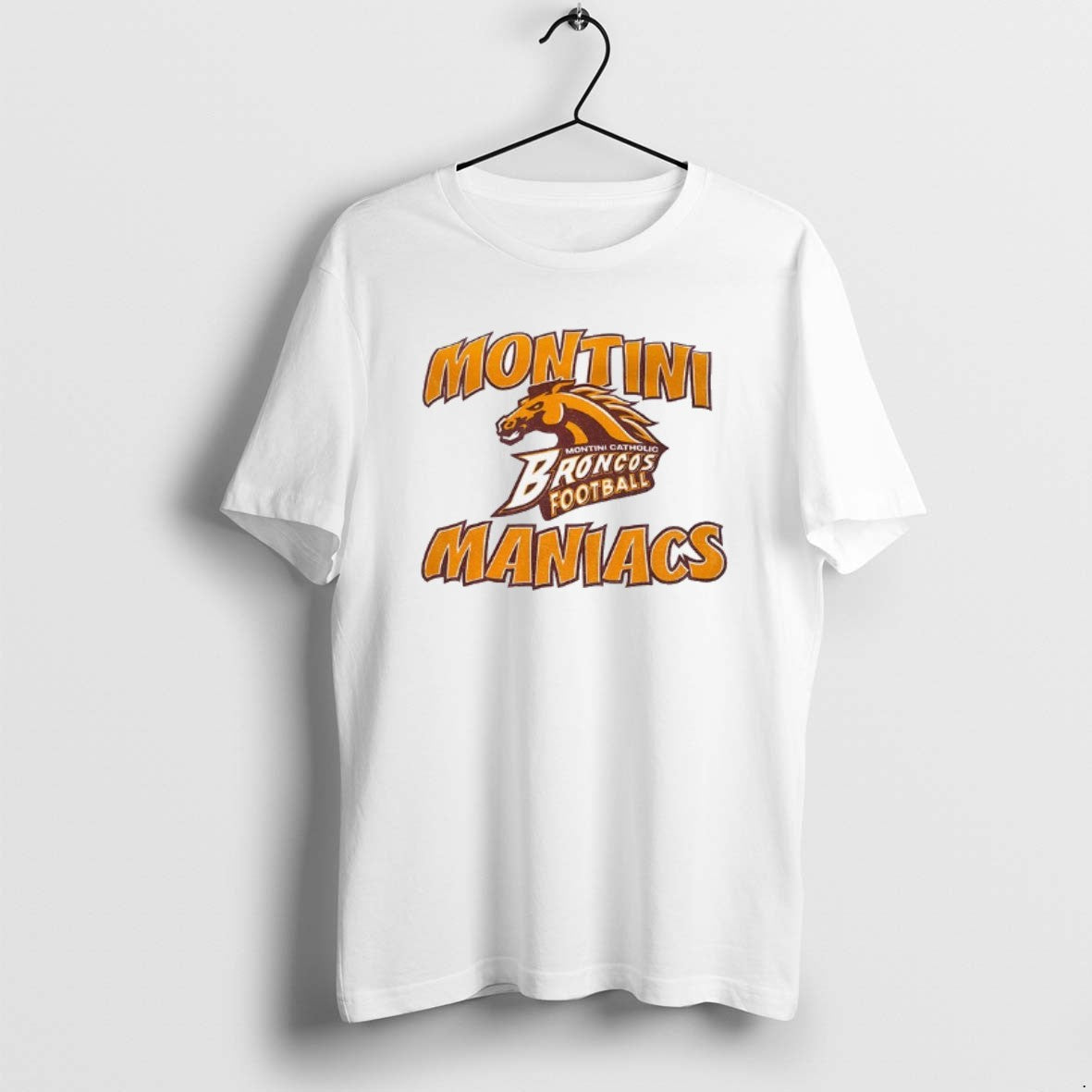 Montini Catholic Broncos Football Montini Maniacs Logo Tee Modern