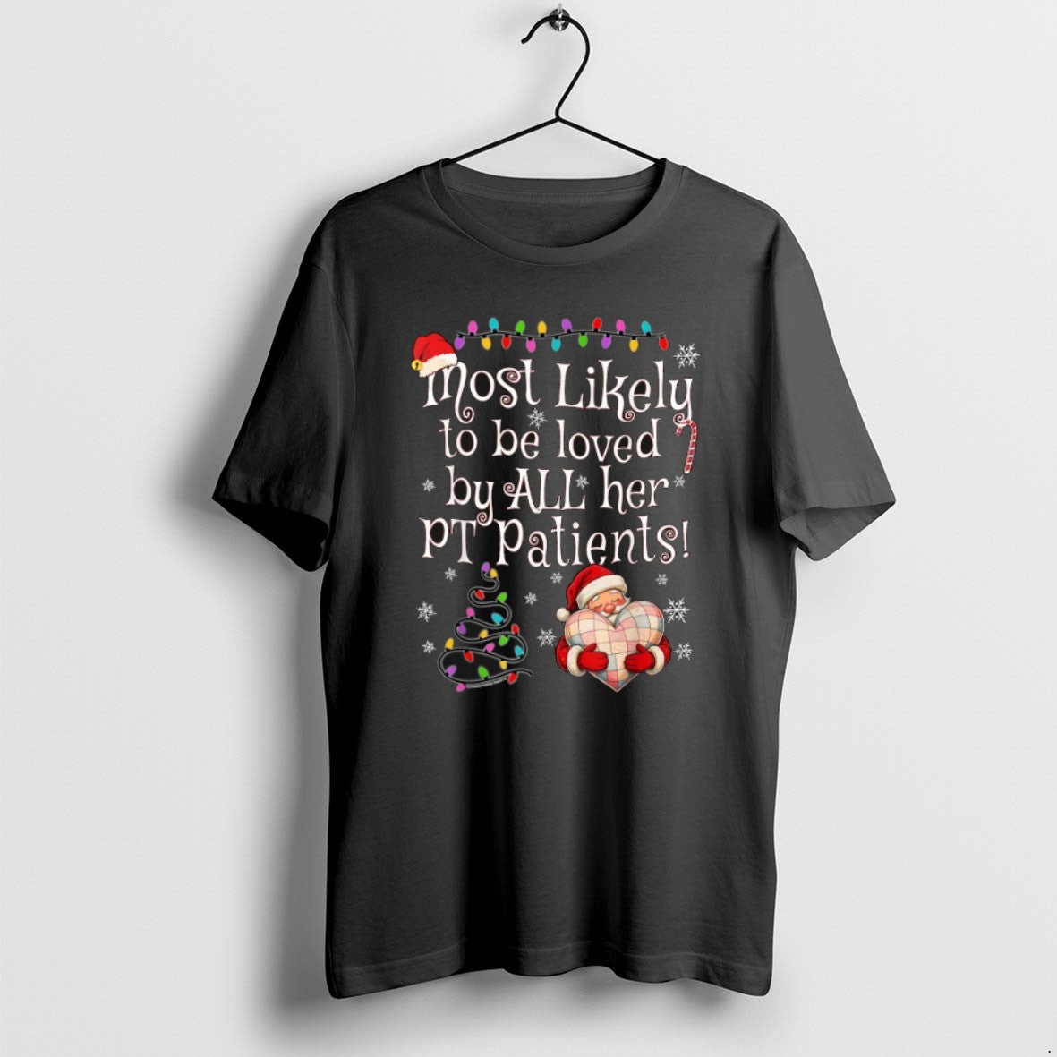 Most Likely To Be Loved All Her Pt Patients Santa Heart Sweatshirt