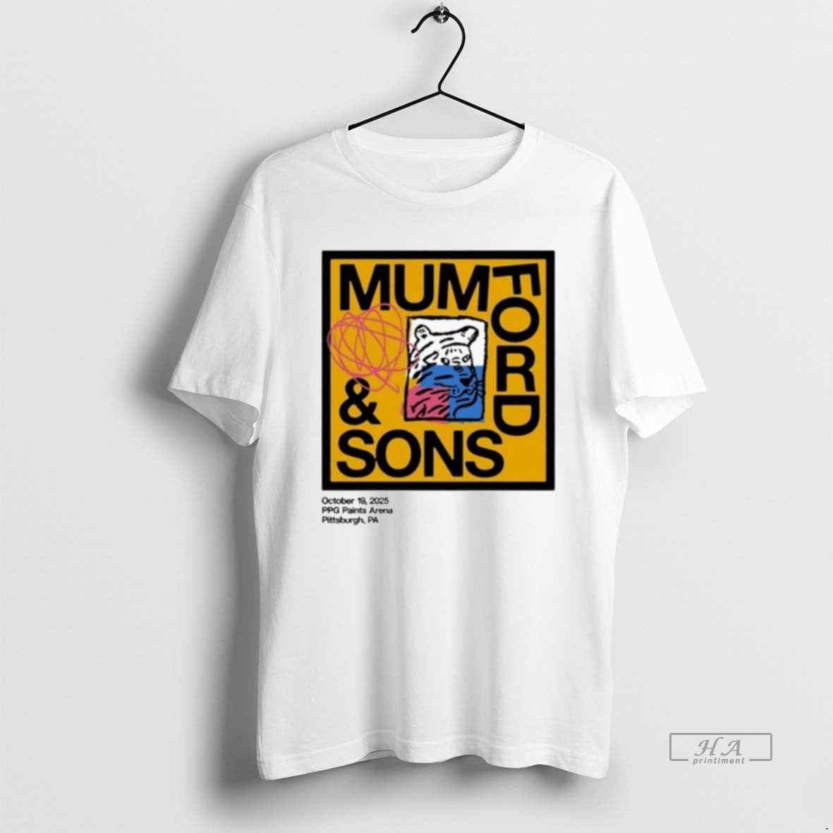 Mumford Sons October 19 2025 Ppg Paints Arena TShirt Retro Art