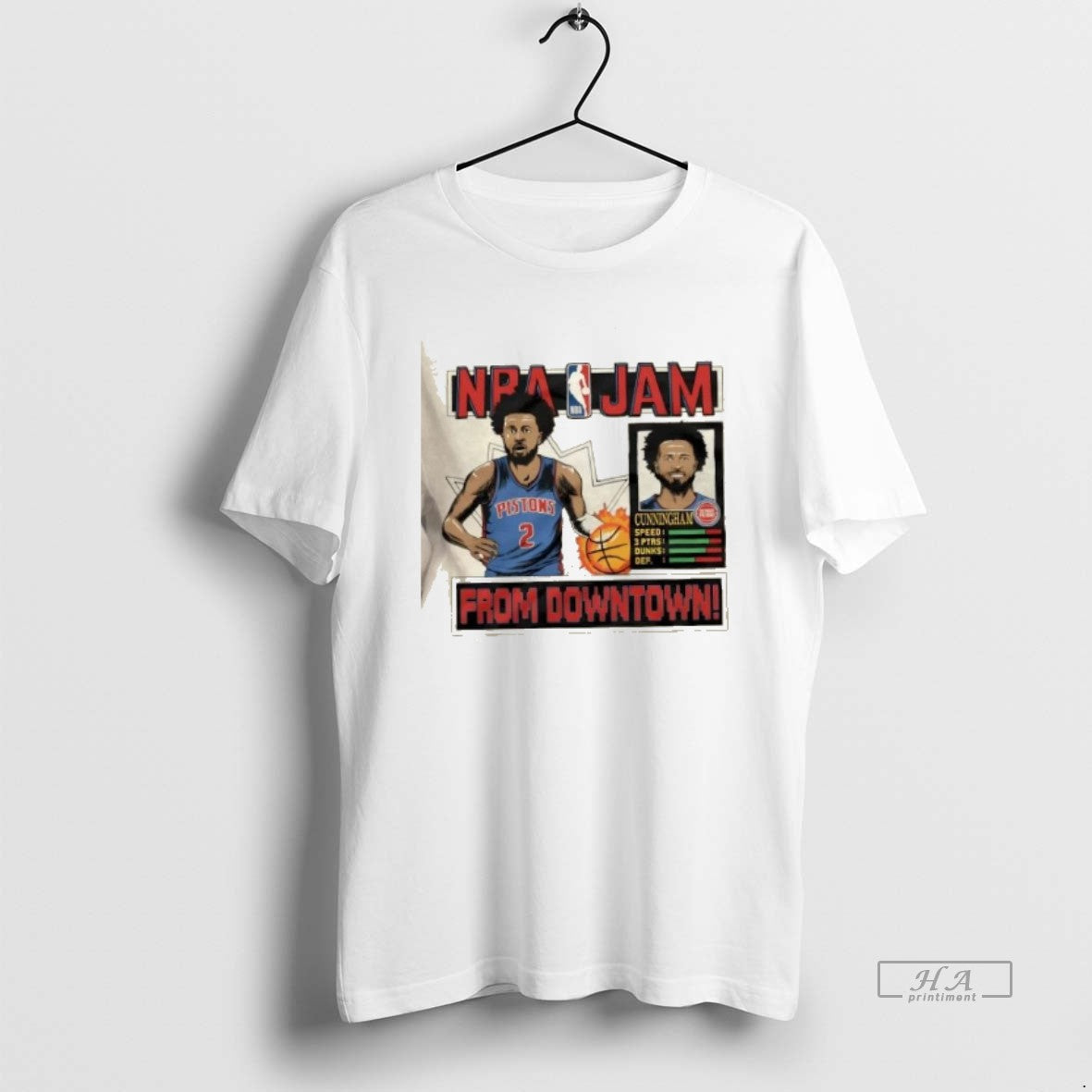 Nba Jam Detroit Pistons Cade Cunningham Tee Trendy Gift