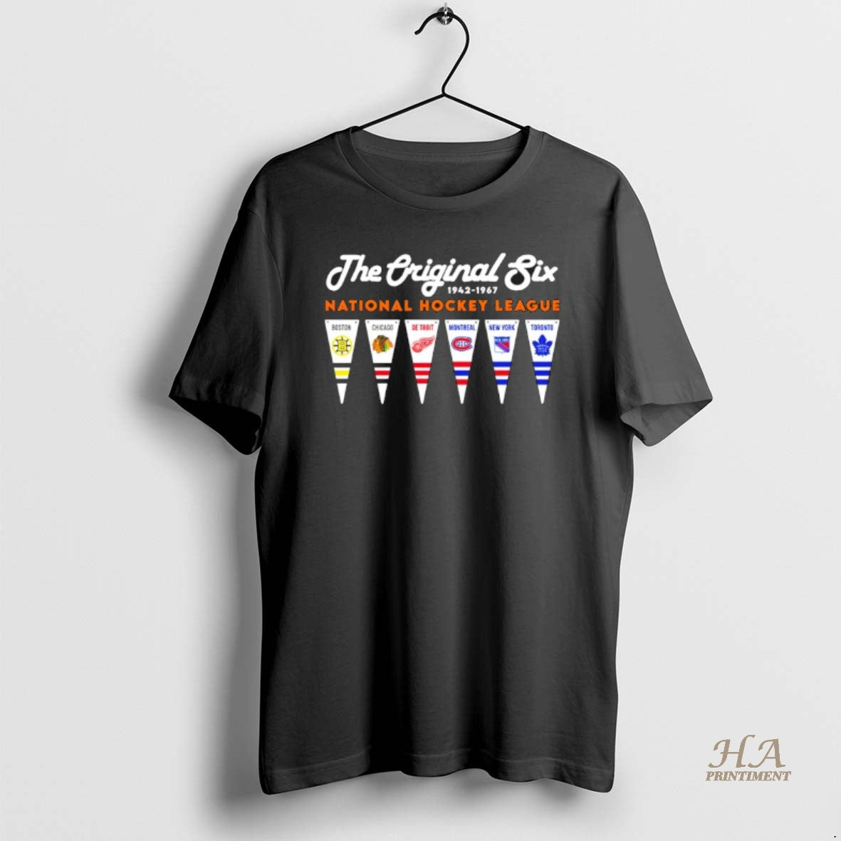 Nhl Six National Hockey League Pennant Flag Shirt Premium Design
