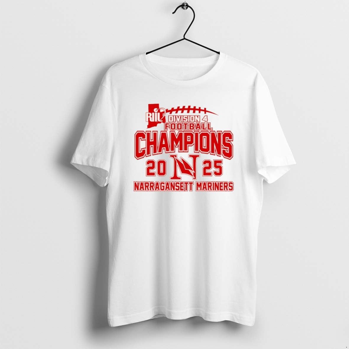 Narragansett Mariners 2025 Riil Football Champions Division 4 TShirt