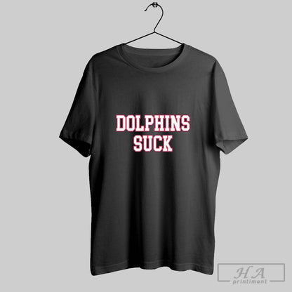 New England Patriots Dolphins Suck Rivalry TShirt Retro Apparel