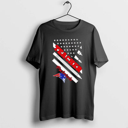 New England Patriots Football X Teacher American Flag Tank Top