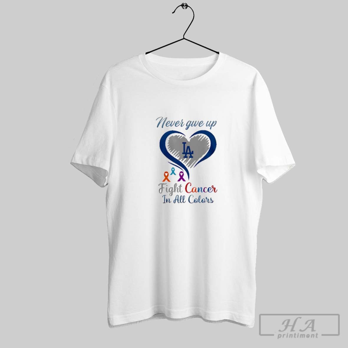 New York Dodgers Baseball Never Give Up Fight Cancer Night All Colors