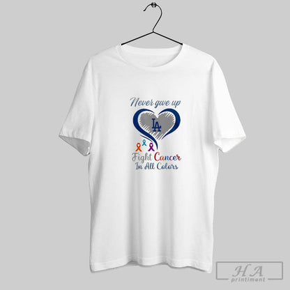 New York Dodgers Baseball Never Give Up Fight Cancer Night All Colors