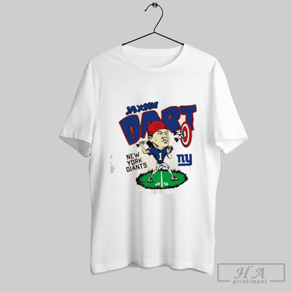 New York Giants Jaxson Dart Player Caricature Sweatshirt Trendy Merch