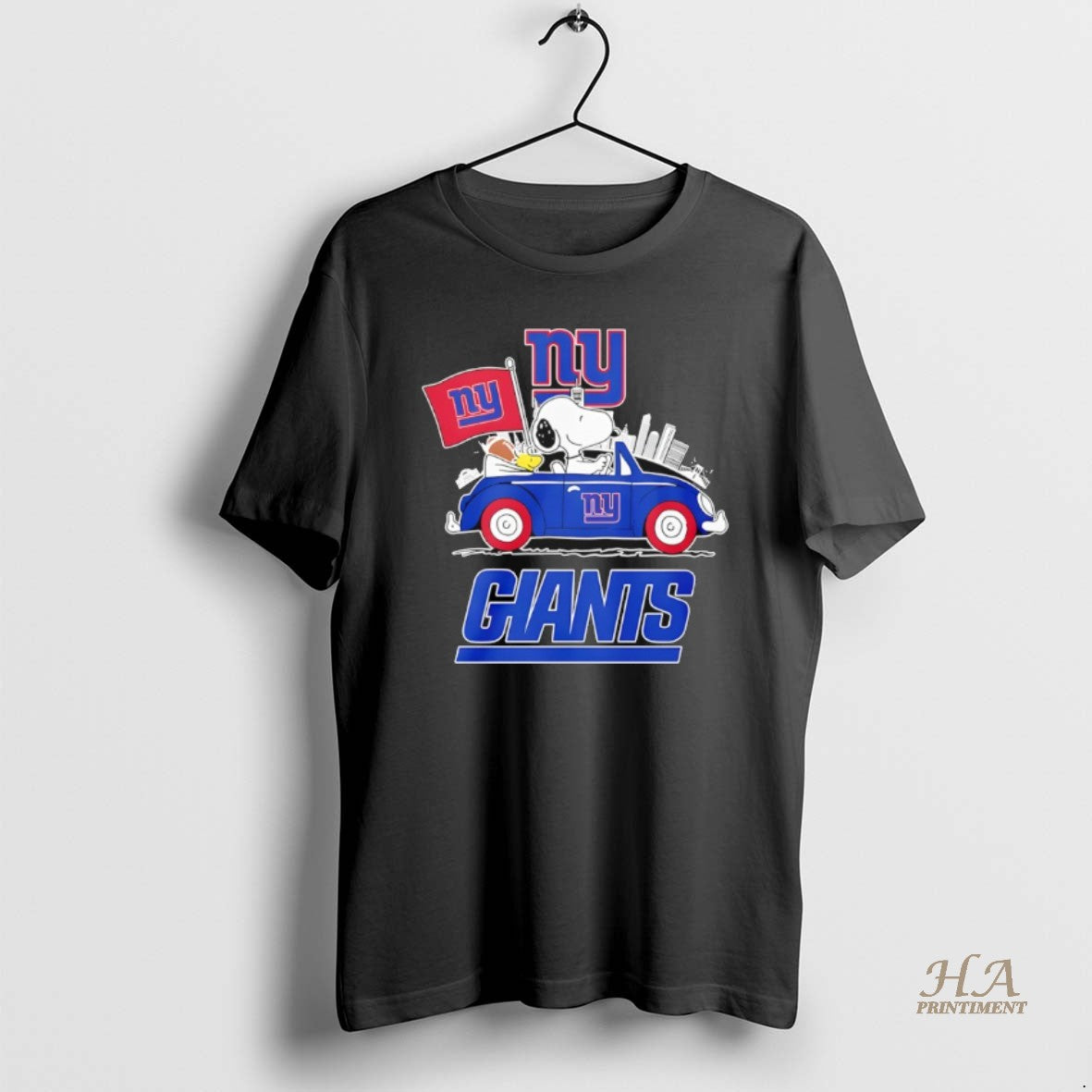 New York Giants X Snoopy And Woodstock Drive Car Long Sleeve Retro